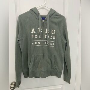 Aeropostale Green Zip-Up Hoodie